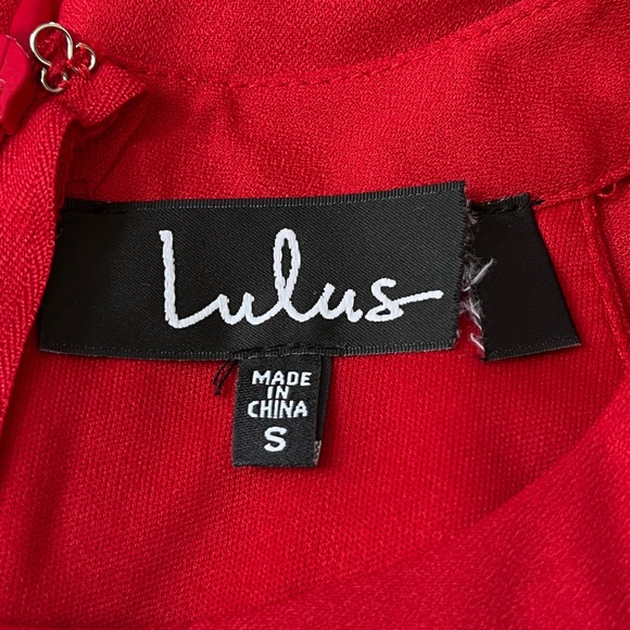Lulu’’s Mamacita Halter Skater Mini Dress Red Size Small - Picture 5 of 13